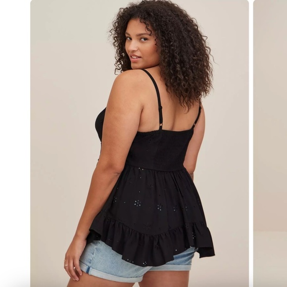 Torrid Womens Y2K Babydoll Top Sz 1 - 1X 16 Romantic Festival Lace Boho Peasant - Picture 5 of 12